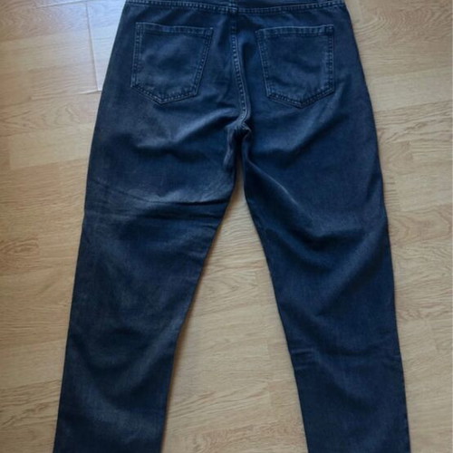 Jeans Stradivarius black, like new, size L 40 12, with large rips