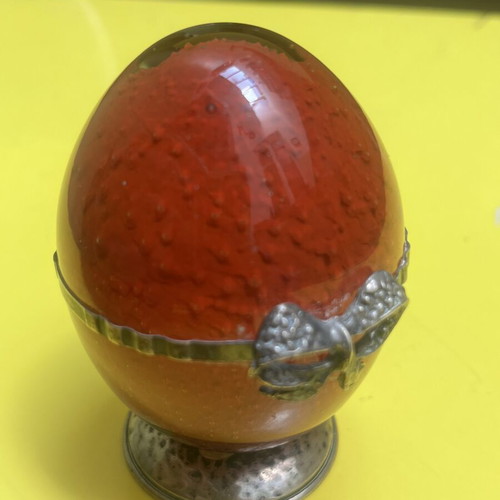 Easter egg silver decorative small size like new