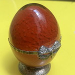 Easter egg silver decorative small size like new