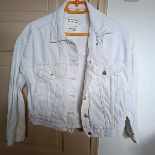 Denim jacket Pull & Bear like new, white, size S