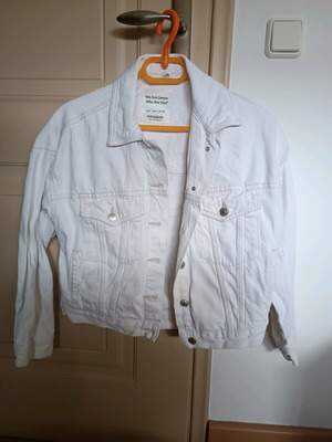 Denim jacket Pull & Bear like new, white, size S