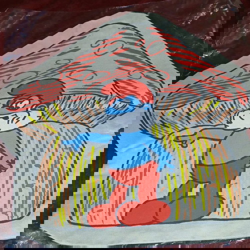 Μαξιλαροθήκη Στρουμφάκια Μπαρμπα-Στρουμφ καινούργια 39x39cm+31cm