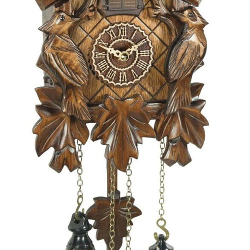 Cuckoo Clock handmade carved with music and night shut off, new