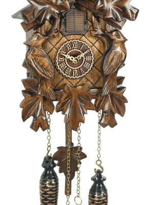 Cuckoo Clock handmade carved with music and night shut off, new