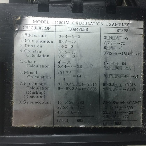 Logitech pocket calculator partially functional