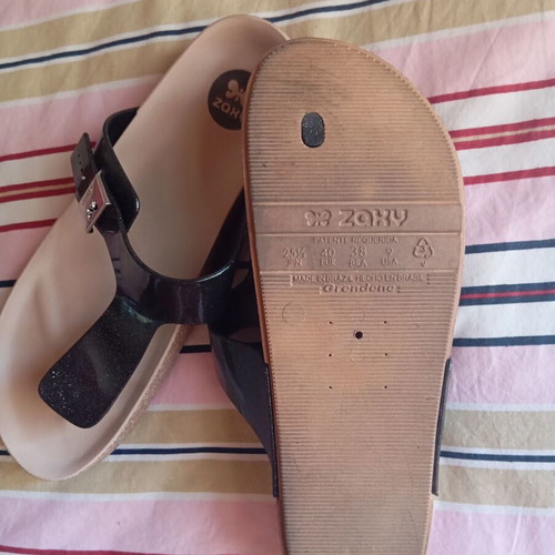 Zaxy women's sandals like new, size 38, beige and black