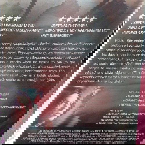 The Consequences of Love DVD σε πολύ καλή κατάσταση χωρίς καμία γρατσουνιά