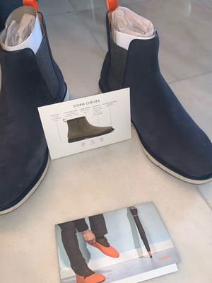Swims Chelsea boots blue size 43 new, 100% castor leather
