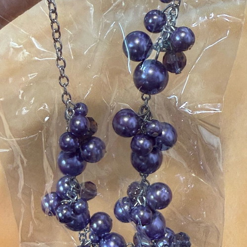 Faux bijoux faux bijou necklace new purple color