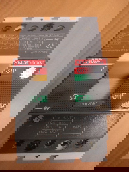 Αυτόματος διακόπτης κλειστού τύπου ΑΒΒ Τmax T1 B 160 20Amber