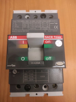 ABB SACE Tmax T1B 160 3P 20A Automatic Power Switch