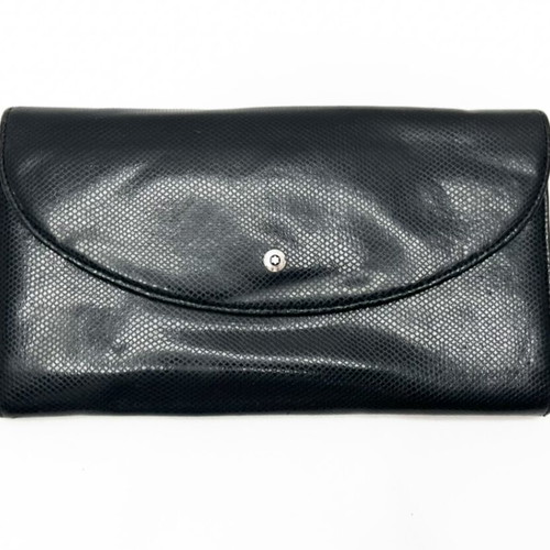 Montblanc black leather wallet used