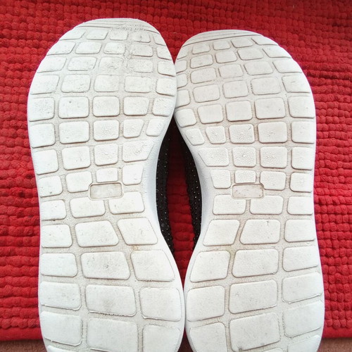 Fred women's black sneakers with rhinestones and white sole