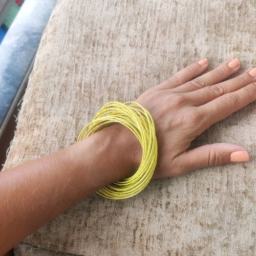 Bracelet new yellow metallic phosphorescent