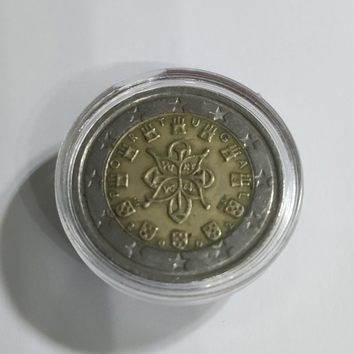 Πορτογαλία 2€ 2002 ευρώ μεταχειρισμένο, κανονικής κυκλοφορίας με βασιλικό σφράγισμα 1144