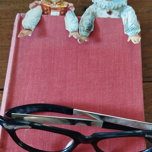 German retro style bookmarks with embossed chromolithograph children figures