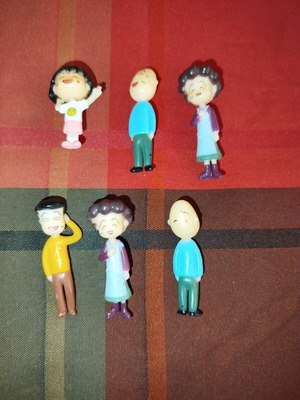 Chibi Maruko Chan PVC figures used, pack of 6