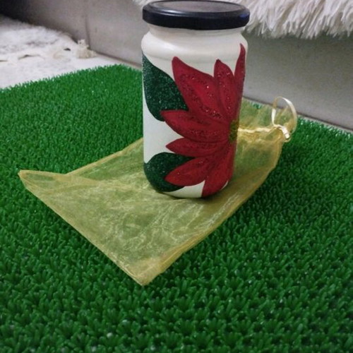 Hand-painted flower jar new