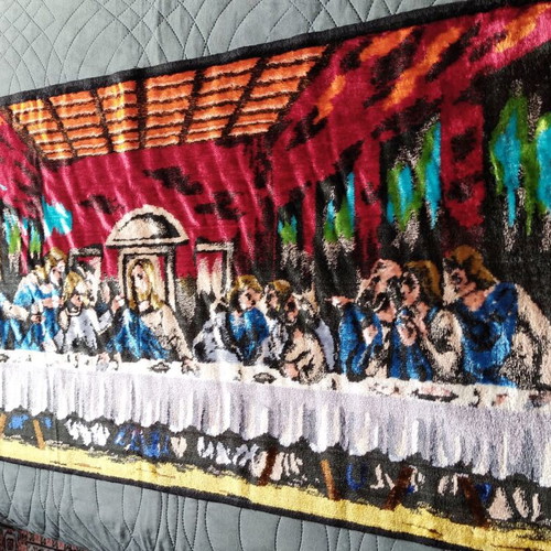 Velvet tapestry The Last Supper like new, 112x50cm