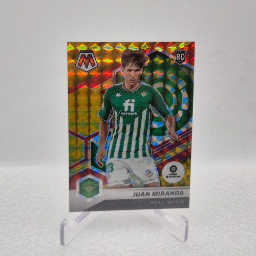 2021-22 Panini Mosaic La Liga Red & Gold Mosaic Prizm Juan Miranda Rookie Card used