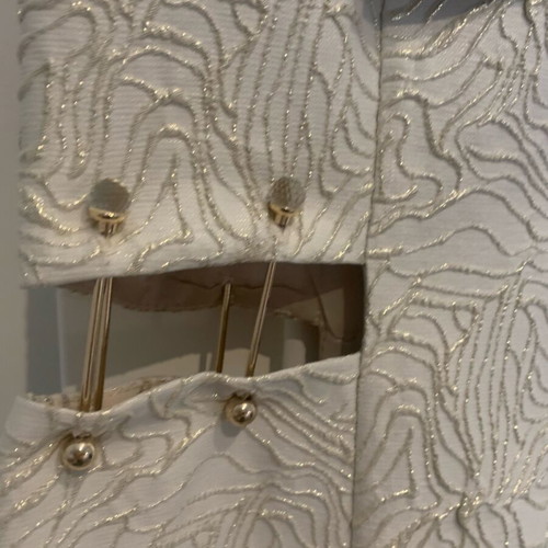 Gold dress new with jewel at the waist