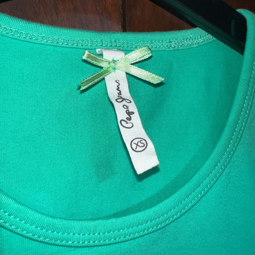 Μπλουζάκι t-shirt Pepe Jeans μεταχειρισμένο, πράσινο, μέγεθος XS