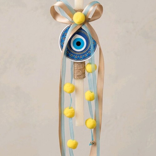 Handmade Easter Candle 2026 new, boho style with eye decoration