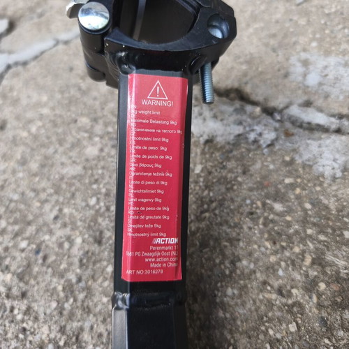Walfort rear bike rack, aluminum, 49x12 cm, 9 kg capacity