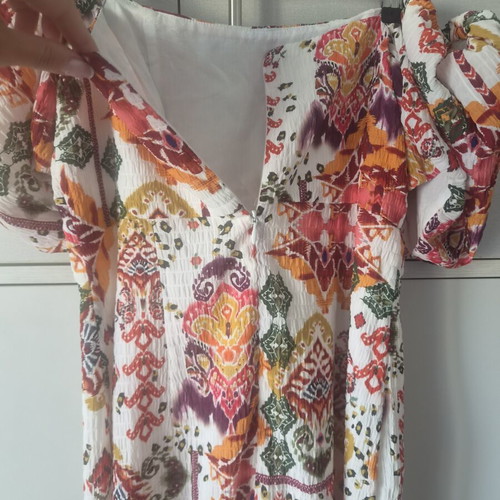 Mini dress Toi&Moi size S like new, colorful with balloon sleeves