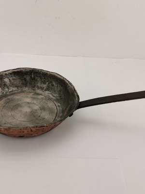 Copper frying pan used, 1920 era