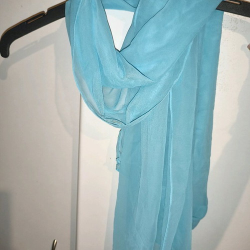 Scarf used, turquoise