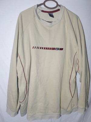 Nike φούτερ 90s XXL μεταχειρισμένο, μπεζ