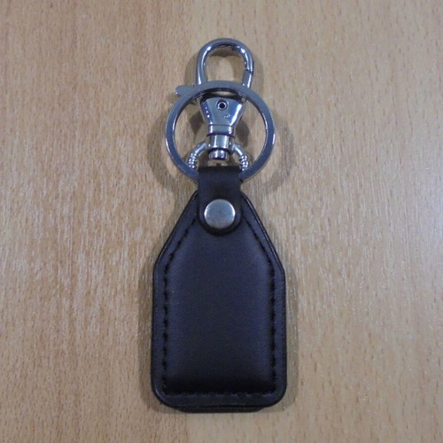 Honda promotional keychain metal with black leatherette like new