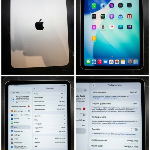 Apple iPad A16 6GB/128GB Wi-Fi Silver with case and pen