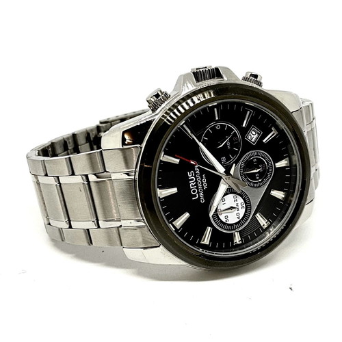LORUS-SEIKO chronograph 44mm stainless steel, waterproof 100m with sapphire