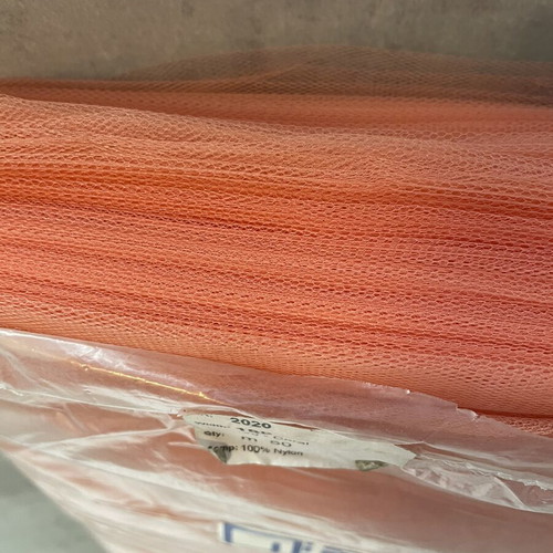 Tulle coral color 50 meters, new, Greek made, width 180cm