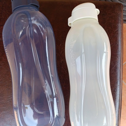 Tupperware eco bottles set 2 liters black and 1.5 liters white