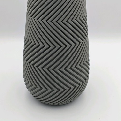 Vase new from 3D printer with sunlu pla marble concrete material