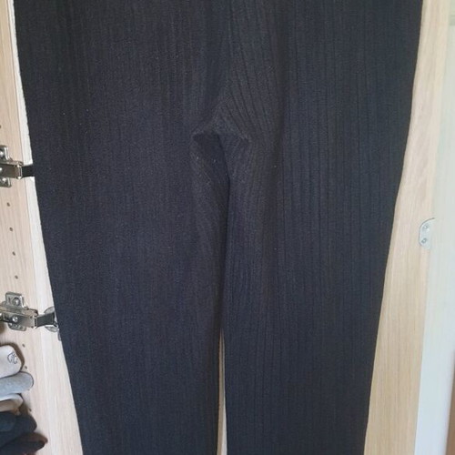 Zara Wide-Leg Knit Pants like new, black wool polyester