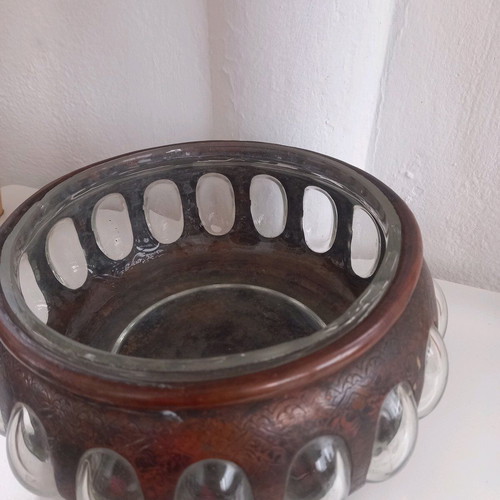 Vintage bowl used with glass and bronze from the 1980s