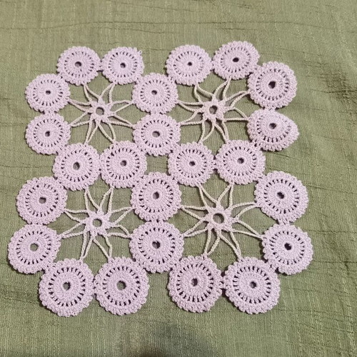 Crochet square like new, 14 cm coaster