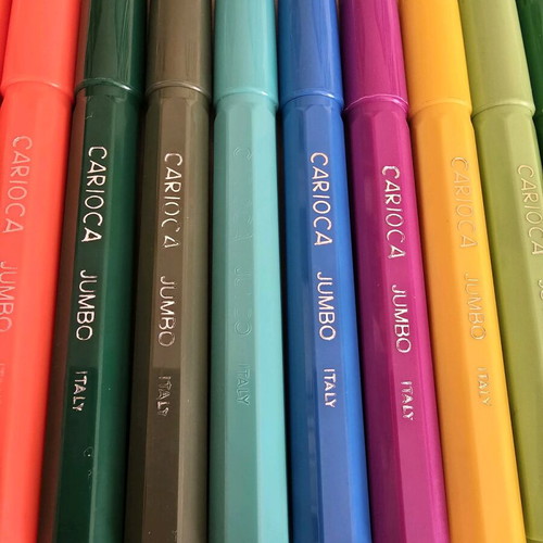 Carioca jumbo markers with maxi nib like new, 21 pieces