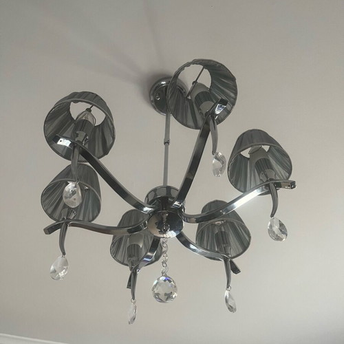 Ceiling light 6-light romantic style like new with shades