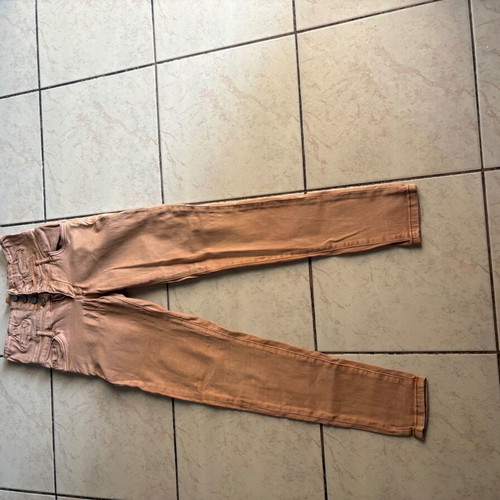 High-Rise Skinny Jeans Size M Like New, Salmon Peach Beige