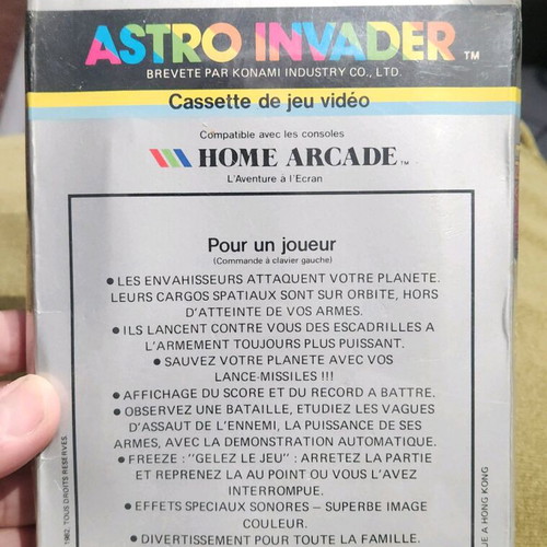 Astro Invader 1982 cartridge sealed for Arcadia 2001, new