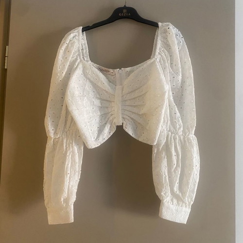 Nanadoo Broderie Top size S new, white cotton