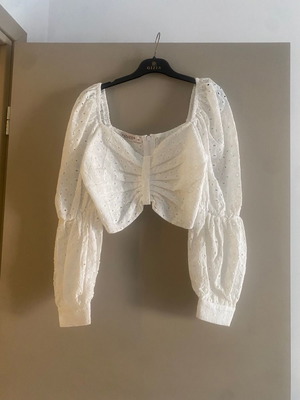 Nanadoo Broderie τοπ size S καινούργιο, άσπρο βαμβάκι
