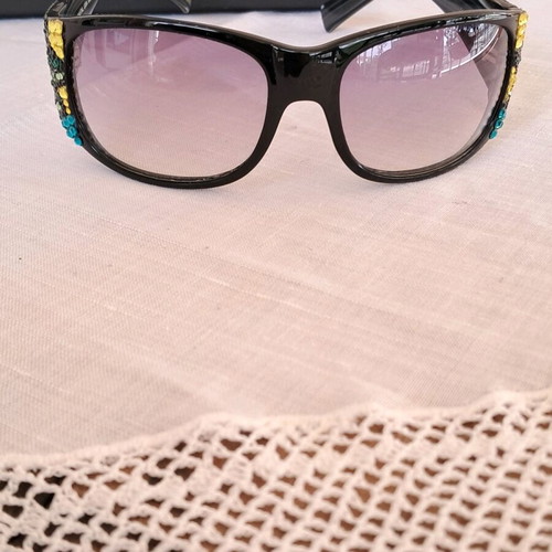 Jimmy Crystal sunglasses like new, multicolored with Swarovski crystals
