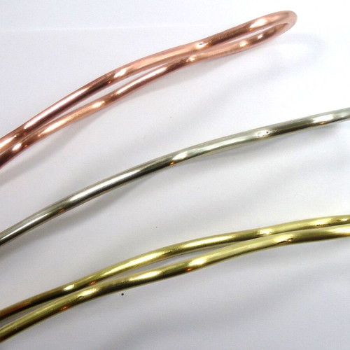 Hair Forks set of 3 handmade from brass, alpaca, copper, new