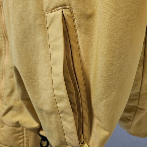 White Sierra yellow jacket with fleece lining, size L, like new